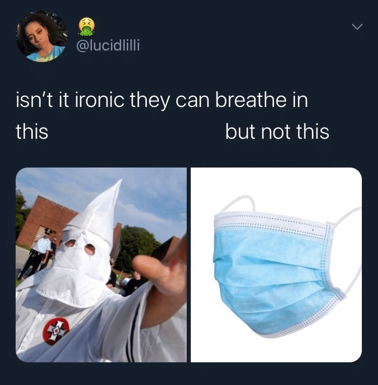 Tweets, Oxygen Black Twitter Memes Tweets, Oxygen text: @lucidlilli isn't it ironic they can breathe in this but not this 