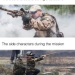 other memes Funny, QUIET, Battlefield text: The side characters during a cutscene The side characters during the mission made with mematlc  Funny, QUIET, Battlefield