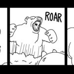 Comics Bear attack, Bear Attack text: 
