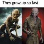 Star Wars Memes Snoke, Snoke, Gollum, Palpatine, Kylo, Golem text: They grow up so fast 