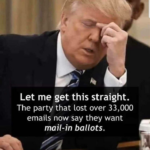 boomer memes Political, SWEATY text: Let me get this straight. The party that lost over 33,000 emails now say they want mail-in ballots. TrumpArea.com  Political, SWEATY