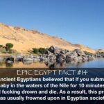 History Memes History, Egyptian, God, Egyptians, Sam, Prager text: e PIC The Ancient Egyptians believed that if you submerged a baby in the waters of the Nile for 10 minutes, it would fucking drown and die. As a result, this practice was usually frowned upon in Egyptian society. 