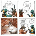 Comics Made a tmnt comic today, TMNT text: HERE