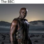 History Memes History, Achilles, BBC, African, Greek, European text: The Illiad: Achilles had glowing eyes and long curly blond hair. The BBC:  History, Achilles, BBC, African, Greek, European