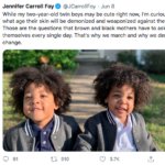 Black Twitter Memes Tweets, Tamir Rice, Latino, JCarrollFoy text: @JCarrollFoy • Jun 8 Jennifer Carroll Foy While my two-year-old twin boys may be cute right now, I