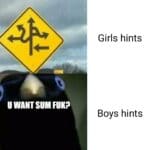 Dank Memes Dank, Bitches text: Girls hints U WANT SUM Boys hints  Dank, Bitches