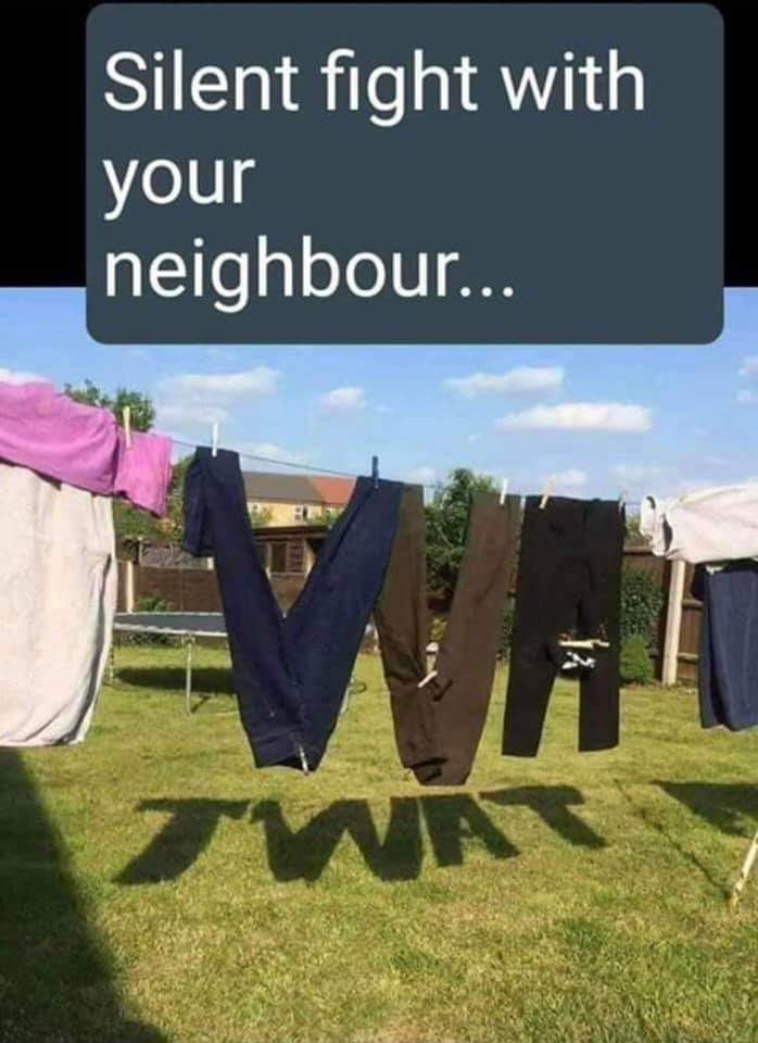 Funny, Canada other memes Funny, Canada text: Silent fight with your neighbour... 