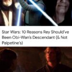 Star Wars Memes Sequel-memes, Rey, Satine, Palpatine, Obi Wan, Luke text: Star Wars: 10 Reasons Rey Should