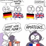 History Memes History, French, Germany, France, Prussia, WW1 text: I fought the rench 3 times I fought them 26 times! WHAT was THAT, PUNK? AMATEURS. amATE(JRS.  History, French, Germany, France, Prussia, WW1