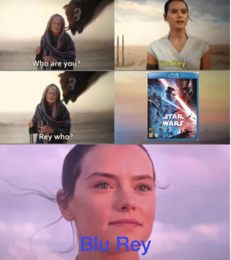 Sequel-memes, Thought, Blu Ray Star Wars Memes Sequel-memes, Thought, Blu Ray text: Who are y _ i Reywh WARS 