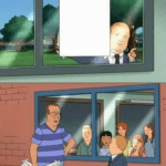 If those kids could read theyd be very upset Holding Sign meme template blank  Holding Sign, King of the Hill, Bobby, Window, Reading, Opinion, Fact