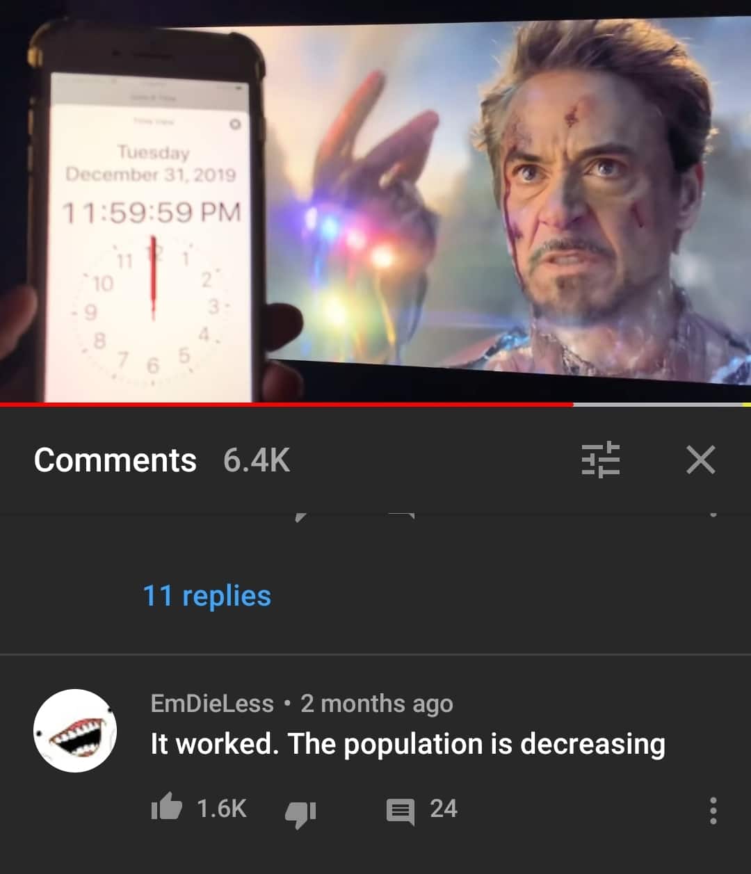 Thanos, Got Snapped Avengers Memes Thanos, Got Snapped text: Comments 6.4K 11 replies EmDieLess • 2 months ago It worked. The population is decreasing 