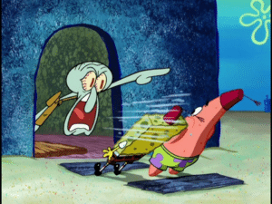 Squidward yelling at Spongebob and Patrick Spongebob meme template