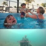other memes Funny, No, Laughs text: MIDDLE CHILD OLDEST CHILD  Funny, No, Laughs