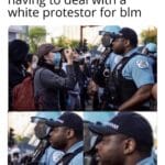 Dank Memes Dank, Wendy, BLM, Asian, America, People text: Imagine being black and having to deal with a white protestor for blm  Dank, Wendy, BLM, Asian, America, People