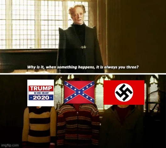 Political, Nazi Political Memes Political, Nazi text: Why Is it. when something hopßns, It always you three? imgffpcom 