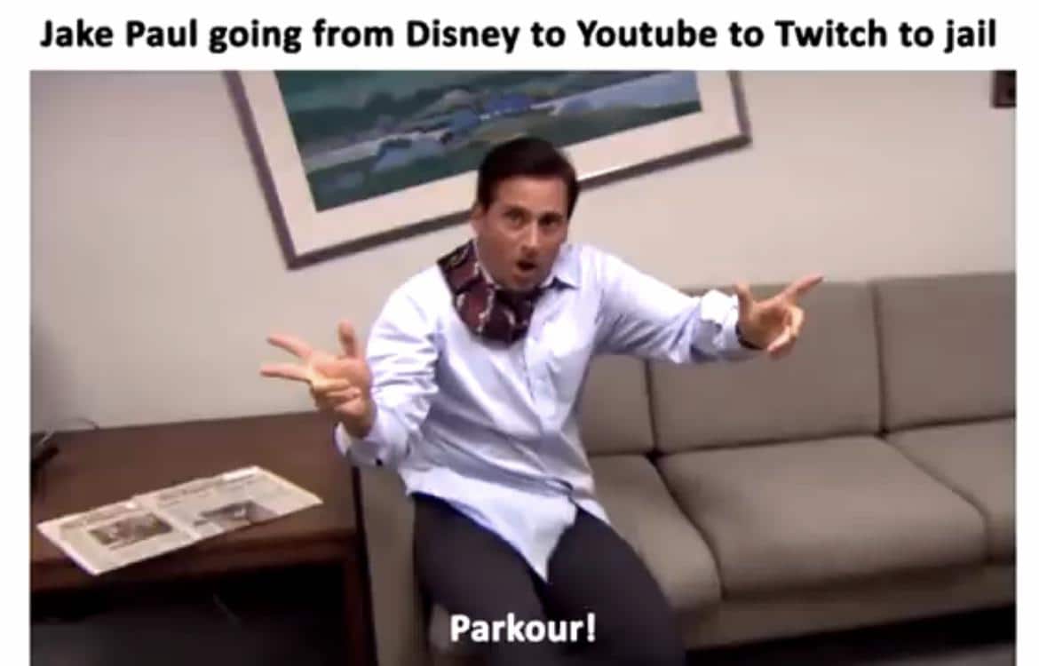 Dank, Visit, OC, Negative, JPEG, Feedback other memes Dank, Visit, OC, Negative, JPEG, Feedback text: Jake Paul going from Disney to Youtube to Twitch to jail Parkour! 