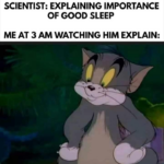 other memes Dank,  text: SCIENTIST: EXPLAINING IMPORTANCE OF GOOD SLEEP ME AT 3 AM WATCHING HIM EXPLAIN:  Dank, 