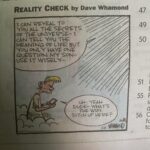 boomer memes Cringe, Saw text: REALITY CHECK by Dave Whamond CAN REVEAL TO You ALL SvcRETS OF uNIVEQSg.« 1 CAN TELL You THF OF LIFE. BUT You oNLY HAVE ONE usg IT WISELYm stTcH up HERB