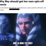 Star Wars Memes Prequel-memes, Jedi, Rey, Star Wars, Yaddle, Luke text: Why Rey should get her own spin-off movie The franchise