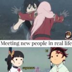 Anime Memes Anime, Socially Awkward text: Meeting new people in anime Meeting new people in real life sqyonara  Anime, Socially Awkward