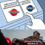 History Memes History, Vladimir, Rus, Islam, Drinking, Russia text: vodka and you