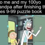 Wholesome Memes Wholesome memes,  text: 8yo me and my 100yo grandpa after finishing the ages 9-99 puzzle book  Wholesome memes, 