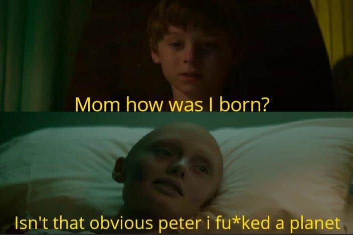 Thanos, Titan, MCU Thanos Avengers Memes Thanos, Titan, MCU Thanos text: Mom how was I born? Isn't that obvious peter i fu*ked a planet 