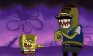 Spongebob and strangler rubbing hands Spongebob meme template