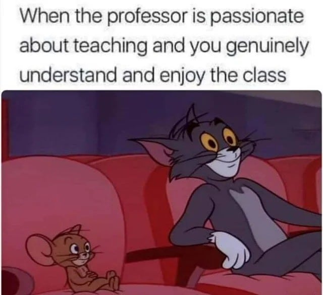 Wholesome memes, French Wholesome Memes Wholesome memes, French text: When the professor is passionate about teaching and you genuinely understand and enjoy the class 