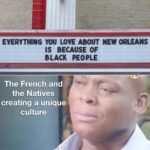 History Memes History, French, New Orleans, Spanish, Orleans, Louisiana text: EVERYTHING YOU LOVE ABOUT NEW ORLEANS IS BECAUSE OF BLACK PEOPLE The French and the Natives creating a unique culture made with memat• Amfijoke to 
