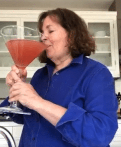 Ina Garten drinking from giant glass Alcohol meme template