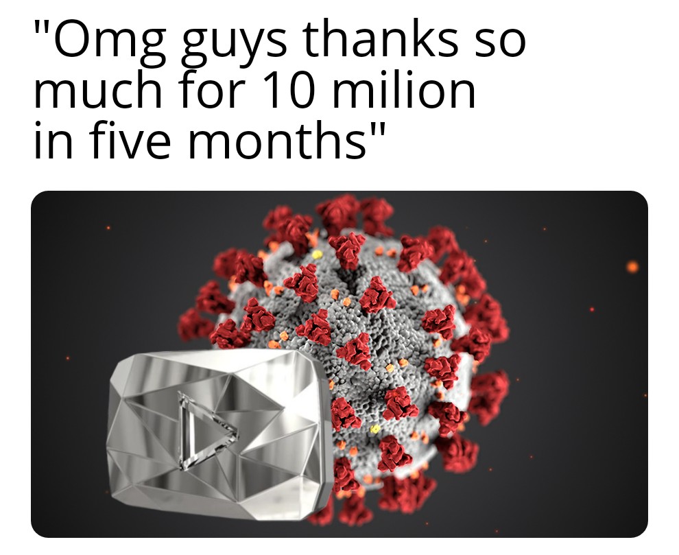Dank, China, COVID, YouTube, Series, Pewdiepie Dank Memes Dank, China, COVID, YouTube, Series, Pewdiepie text: 'Omg thanks so much or 10 mi\ion in five months' 
