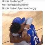 Wholesome Memes Wholesome memes, Homie text: Homie: You hungry? Me: I don