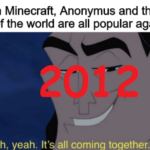 Dank Memes Dank, Anonymous, Mayan, Anonymus, Gangnam Style, December text: When Minecraft, Anonymus and the end of the world are all popular again Oh, yeah. It