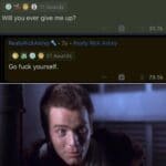 Star Wars Memes Prequel-memes, Music, Rick, ReallyRickAstley, AMA text: thebad_comedian • 3y 11 Awards Will you ever give me up? 31.7k ReallyRickAstley • 3y • Really Rick Astley 51 Awards Go fuck yourself. The neaotiations 79.5k ere short 