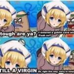 Anime Memes Anime, GOBLIN SLAYER SAN text: .nt•r.d • noblin c•v• and came out How tough are ya?  Anime, GOBLIN SLAYER SAN
