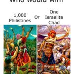 Christian Memes Christian, Judges text: Who would win? One 1,000 Or Israelite Philistines Chad  Christian, Judges