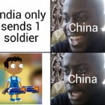 Dank Memes Dank, China, India, Indian, Chinese, Monday text: India only sends 1 soldier China hina  Dank, China, India, Indian, Chinese, Monday