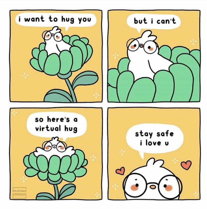 Wholesome memes,  Wholesome Memes Wholesome memes,  text: i want to hug you so here's a virtual hug DOODLES but i can't stay safe i love u eae 