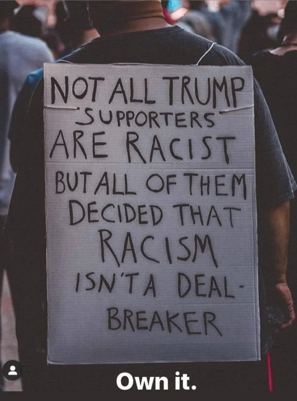 Political, Jan, Source, Trump, Trump, Obama Political Memes Political, Jan, Source, Trump, Trump, Obama text: NOT ALL TRUNP SUPPORTERS AKC- OF THEM DECIDED THAT ISN'T A DEAL- BREAKER I Own it. 