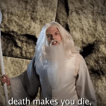 Death makes you die IRL meme template blank  IRL, LOTR, Wizard, Gaming, Death, Dying