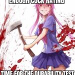 Anime Memes Anime, Titel text: ENOUGH COCK RATING TEST  Anime, Titel