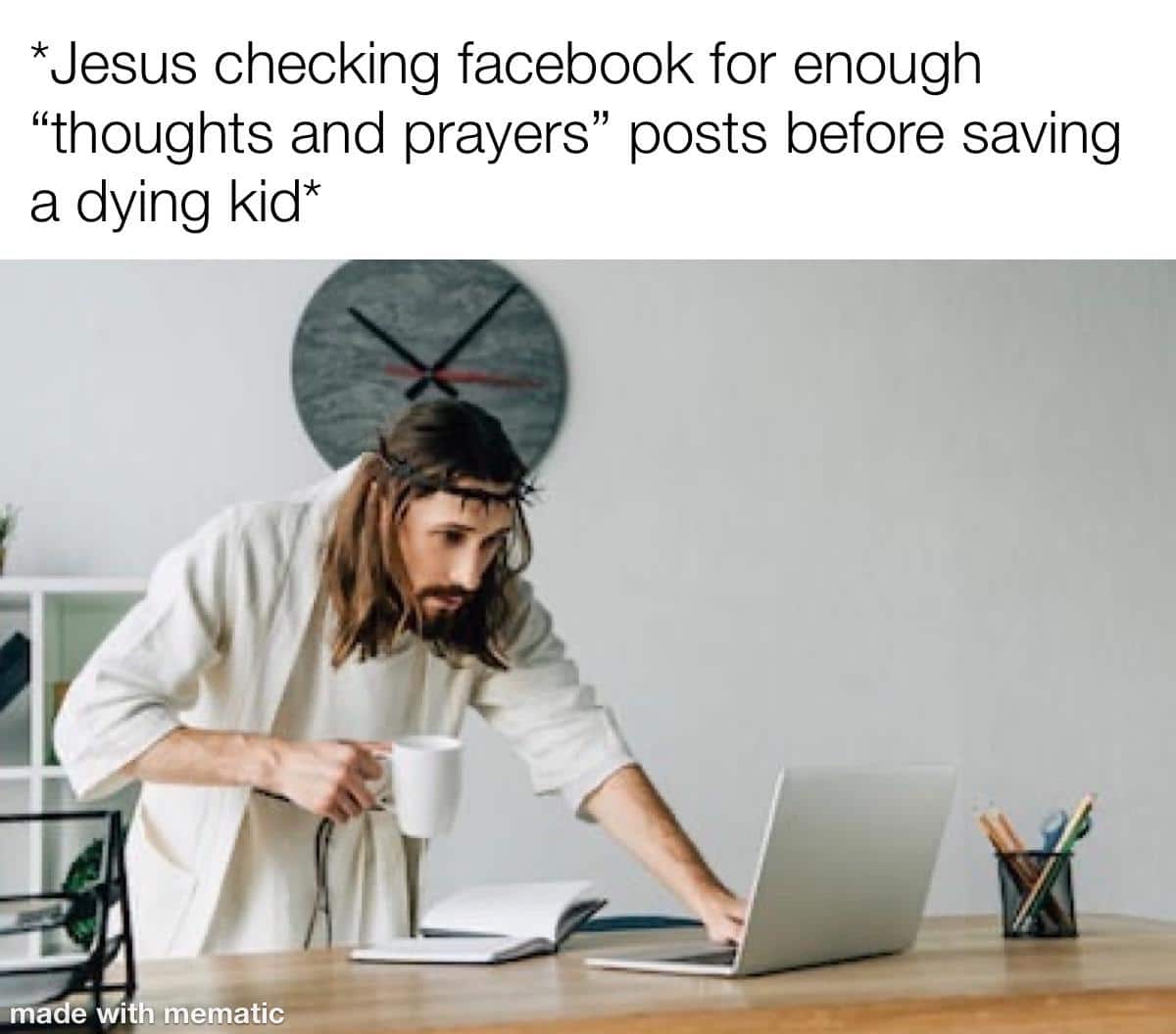 Christian, Jesus Christian Memes Christian, Jesus text: *Jesus checking facebook for enough 