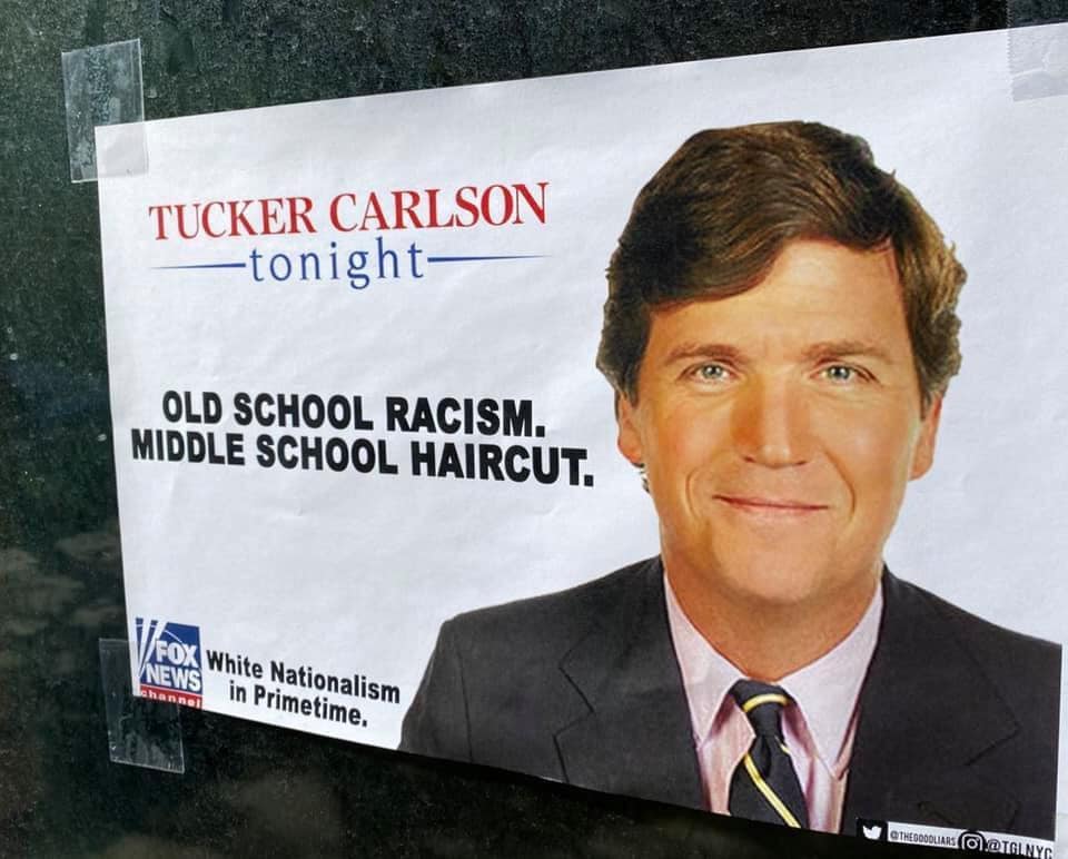 Political, Tucker Carlson, Tucker, Racist, POC, Republicans Political Memes Political, Tucker Carlson, Tucker, Racist, POC, Republicans text: TUCKER CARLSON —tonight— OLD SCHOOL RACISM. MIDDLE SCHOOL HAIRCUT. White Nationalism in Primetime. 
