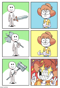 Increasingly better weapons comics Weapon meme template
