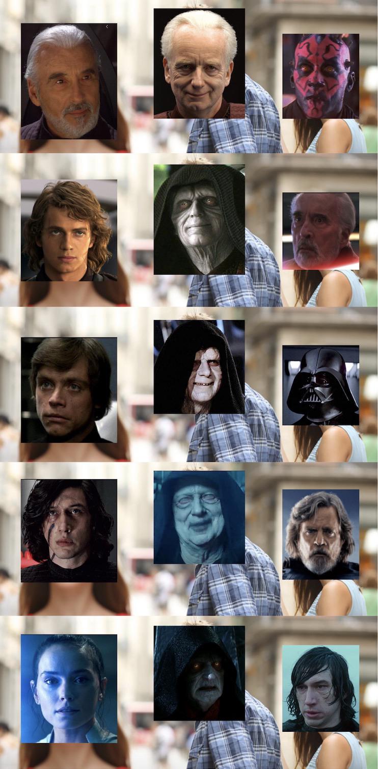Palpatine, Palpatine, Rey, Sith, Luke, TROS Star Wars Memes Palpatine, Palpatine, Rey, Sith, Luke, TROS text: 흐결뉴卜훼츝 