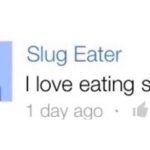 cringe memes Cringe, French text: O Slug Eater I love eating slugs 1 day ago • 10 