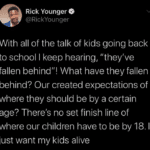 Black Twitter Memes Tweets, Source, Trump, Friday text: Rick Younger @RickYounger With all of the talk of kids going back to school I keep hearing, "they