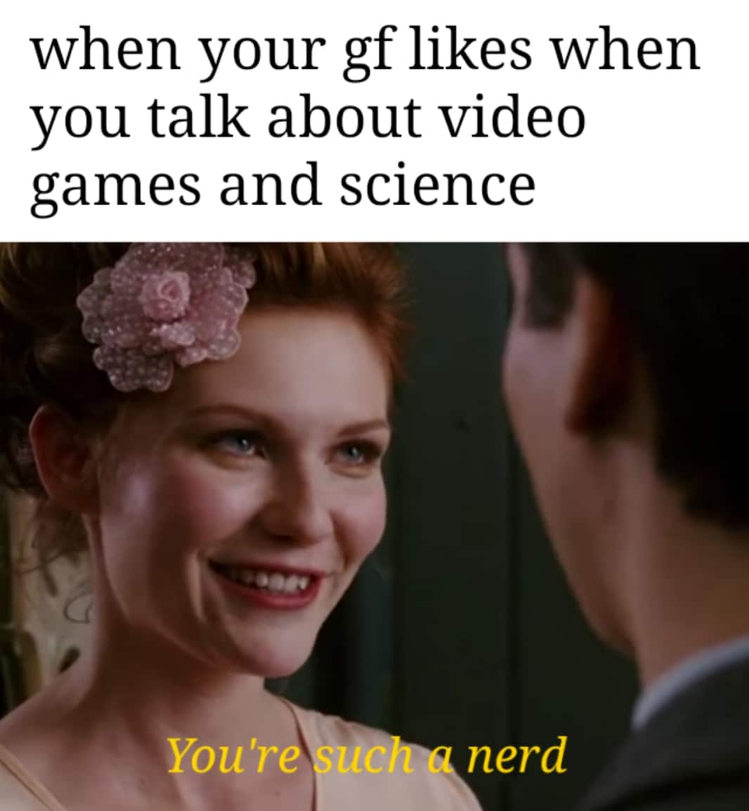 Wholesome memes,  Wholesome Memes Wholesome memes,  text: when your gf likes when you talk about video games and science You're uc nerd 